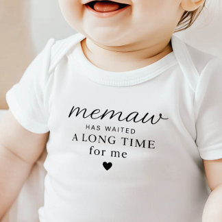 Body Para Bebé Body de bebé regalo Memaw ha esperado