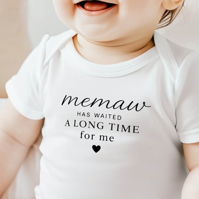 Body Para Bebé Body de bebé regalo Memaw ha esperado (Subido por el creador)