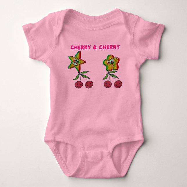 Body Para Bebé Body de bebé T-Shirt Cherry & Cherry (Anverso)