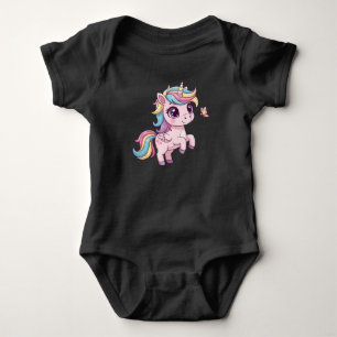 Body Para Bebé Body de bebé Unicornio Mágico con Cabello de Arcoí