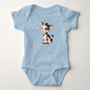 Body Para Bebé Body de Bebé Vaca – Animal de Granja Manchado Lind
