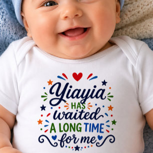 Body Para Bebé Body de bebé Yiayia ha esperado mucho tiempo