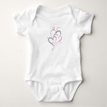 Body de Corazones Rosados Lindos Te Amo Bebé Niña