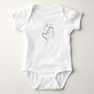 Body Para Bebé Body de Corazones Rosados Lindos Te Amo Bebé Niña