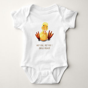 Body Para Bebé Body o camiseta Pato Feliz Bebé Texto Divertido
