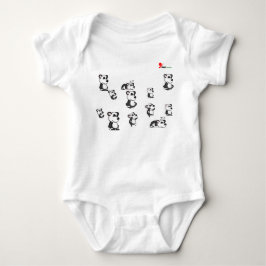 Body Para Bebé Bodys de bebé con patrón de panda lindo durmiendo 