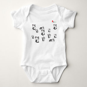 Body Para Bebé Bodys de bebé con patrón de panda lindo durmiendo 