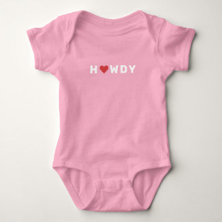 Body Para Bebé Bodysuit con la temática de Howdy Texas