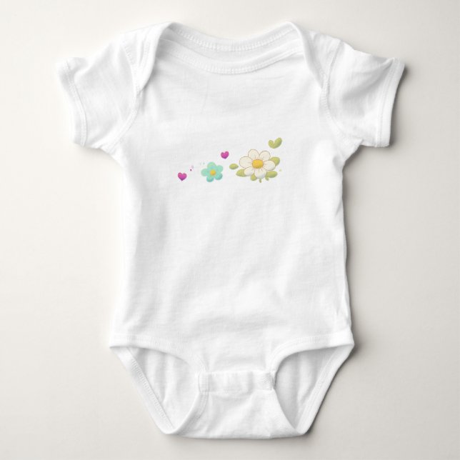Body Para Bebé Bodysuit Cute Flower (Anverso)