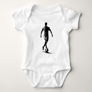 Body Para Bebé Bodysuit de arte con silueta de jugador de fútbol