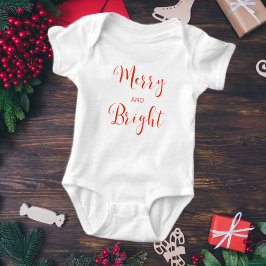 Body Para Bebé Bodysuit de bebé Alegre y Brillante Navidad 