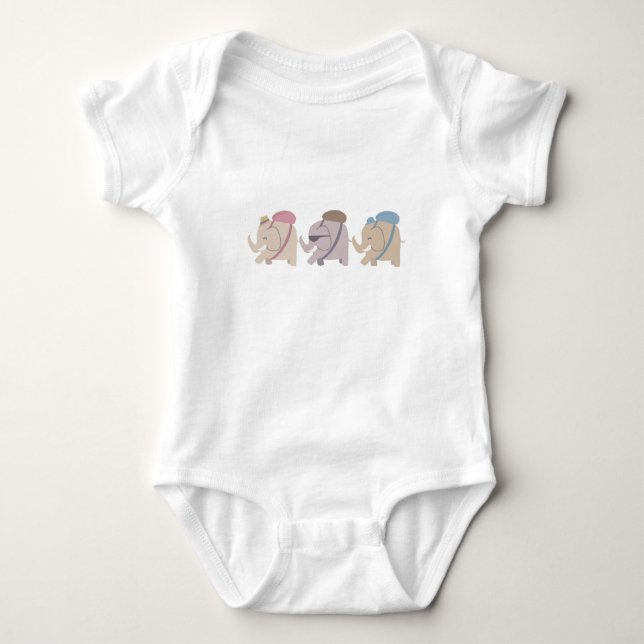 Body Para Bebé bodysuit de bebé amigos elefante (Anverso)