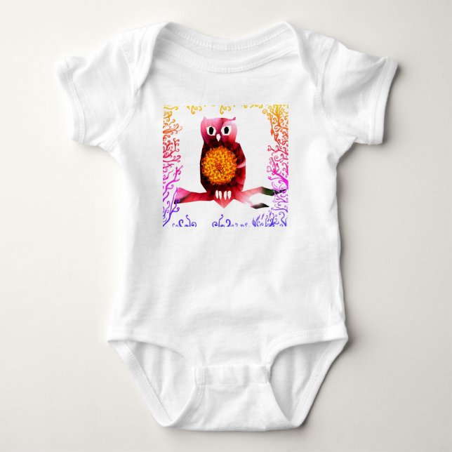 Body Para Bebé Bodysuit de bebé con búho lindo (Anverso)