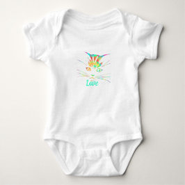 Body Para Bebé Bodysuit de bebé con cara de gato tie dye