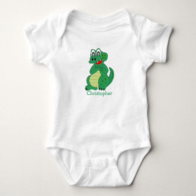 Body Para Bebé Bodysuit de bebé con diseño de cocodrilo (Anverso)