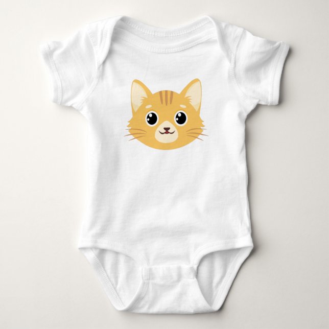 Body Para Bebé Bodysuit de bebé con diseño de gato Kawaii lindo (Anverso)