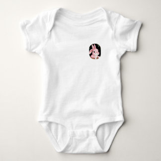 Body Para Bebé 🐰 Bodysuit de bebé con pequeño conejo rosa