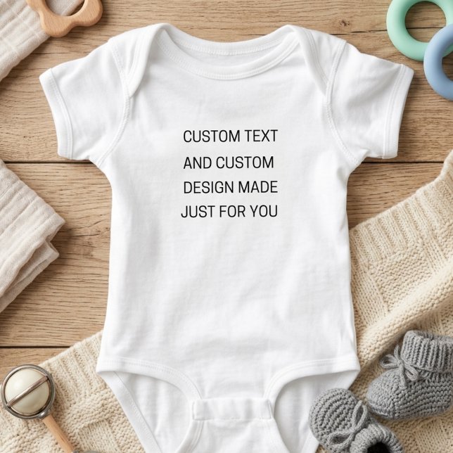 Body Para Bebé Bodysuit de bebé con texto personalizado (Subido por el creador)