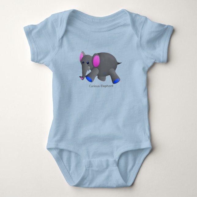 Body Para Bebé Bodysuit de bebé elefante (Anverso)
