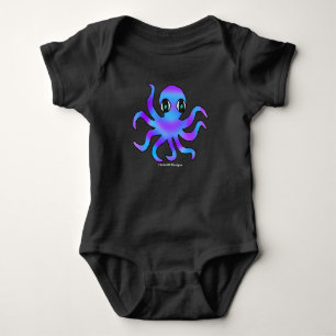 Body Para Bebé Bodysuit de bebé - Pulpo azul violeta (intenso)