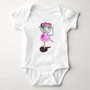 Body Para Bebé Bodysuit de Bebé Ratón Bailarina - Divertido