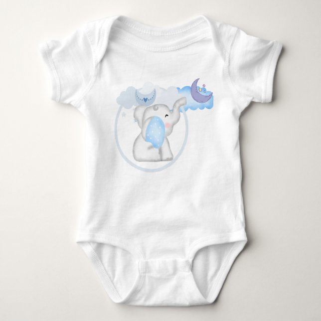 Body Para Bebé Bodysuit de elefante bebé (Anverso)
