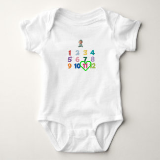 Body Para Bebé Bodysuit de hito mensual para bebé de 1 a 12 meses