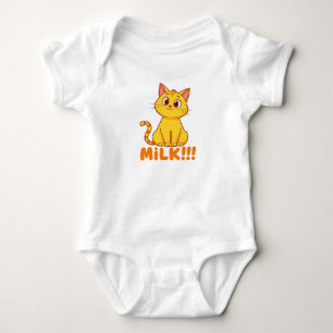Body Para Bebé 🐱 Bodysuit de leche de gato lindo Regalo divertid