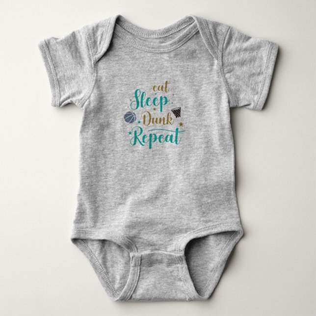 Body Para Bebé Bodysuit de Rutina Divertida para Bebé - Comer Dor (Anverso)