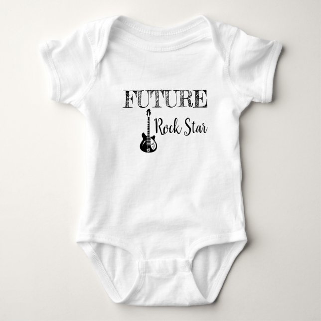 Body Para Bebé Bodysuit, Estrella del Futuro de Rock (Anverso)