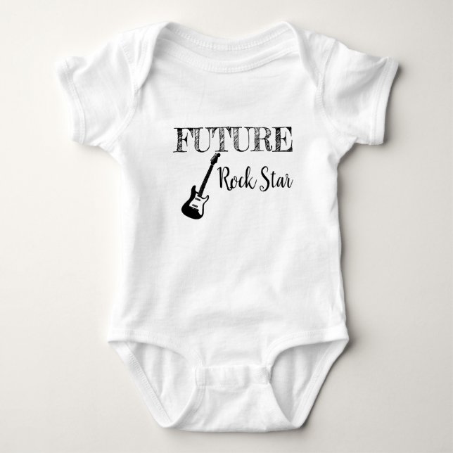 Body Para Bebé Bodysuit, Estrella del Futuro de Rock (Anverso)
