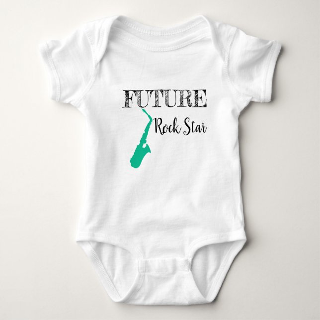 Body Para Bebé Bodysuit, Estrella del Futuro de Rock (Anverso)