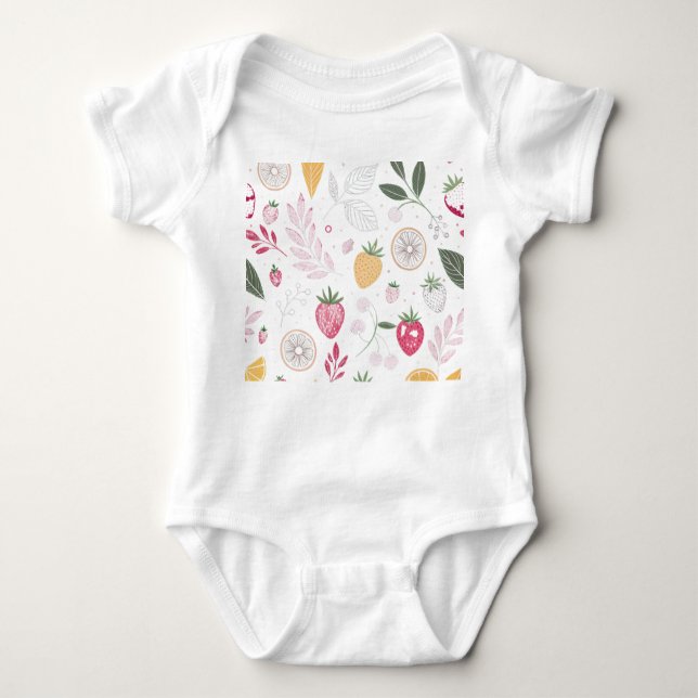 Body Para Bebé “Bodysuit Floral Adorable para Bebé” (Anverso)