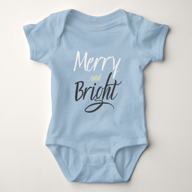Body Para Bebé Bodysuit para bebé: Alegre y Brillante (azul) (Anverso)
