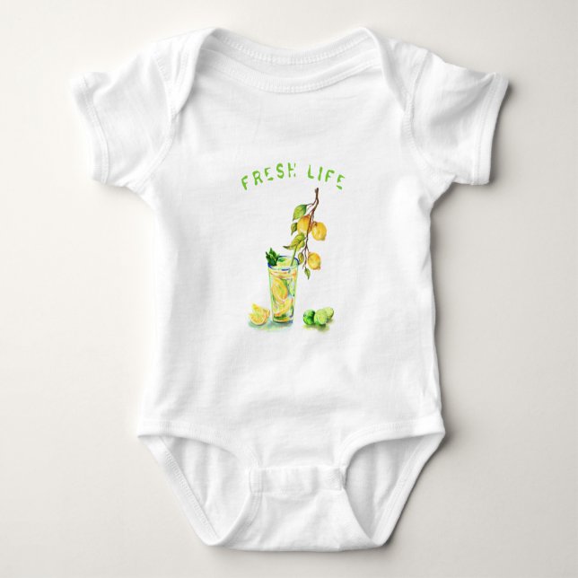 Body Para Bebé Bodysuit para bebé con Limpia tu texto (Anverso)