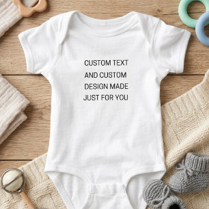 Body Para Bebé Bodysuit para bebé con texto personalizado