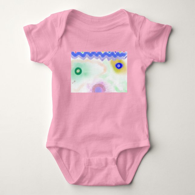 Body Para Bebé Bodysuit para bebé de arte impresionista de galaxi (Anverso)