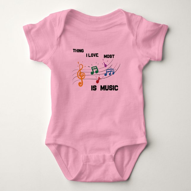 Body Para Bebé Bodysuit para Niña Rosa (Anverso)