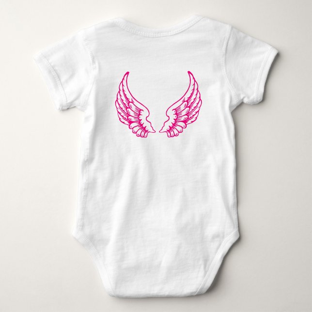 Body Para Bebé Bodysuit Rosa Angelical para Bebé (Reverso)