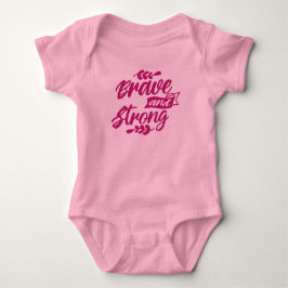 Body Para Bebé Bodysuit Valiente y Fuerte Bebé – Inspirador