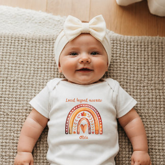 Body Para Bebé Boho Arcoíris Amado Más Allá de Lo Medible Otoño R