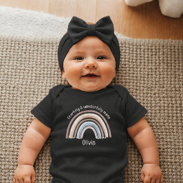 Body Para Bebé Boho Arcoíris Personalizado Cristiano Recién Nacid