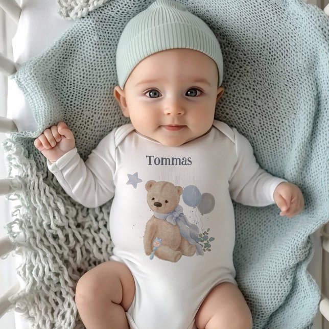 Body Para Bebé Boho baby teddy bear Baby Shower (Subido por el creador)