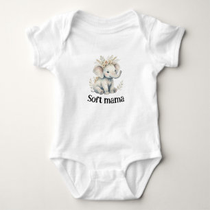 Body Para Bebé Boho Bebé Elefante Floral Acuarela Nursery Anima