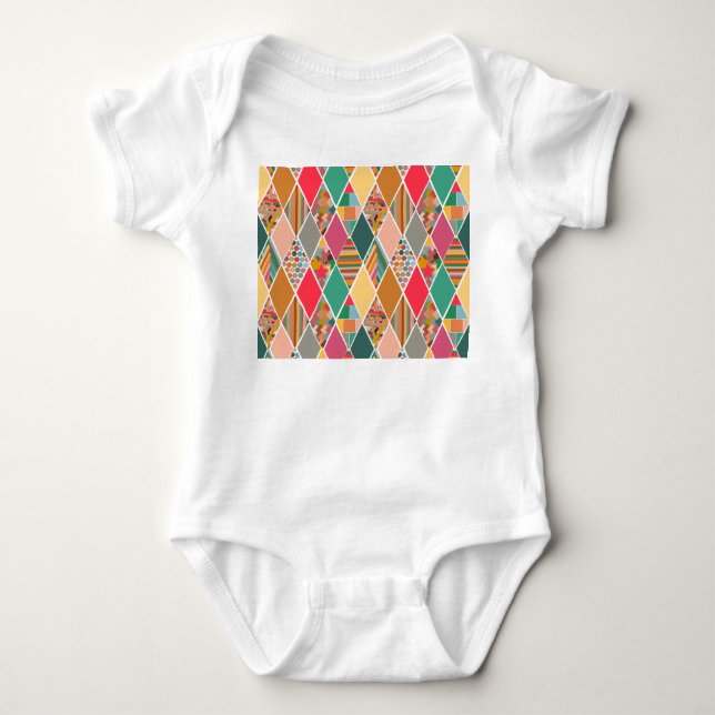 Body Para Bebé Boho Crazy Quilt (Anverso)