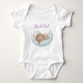 Body Para Bebé Boho floral cloud sleeping baby girl