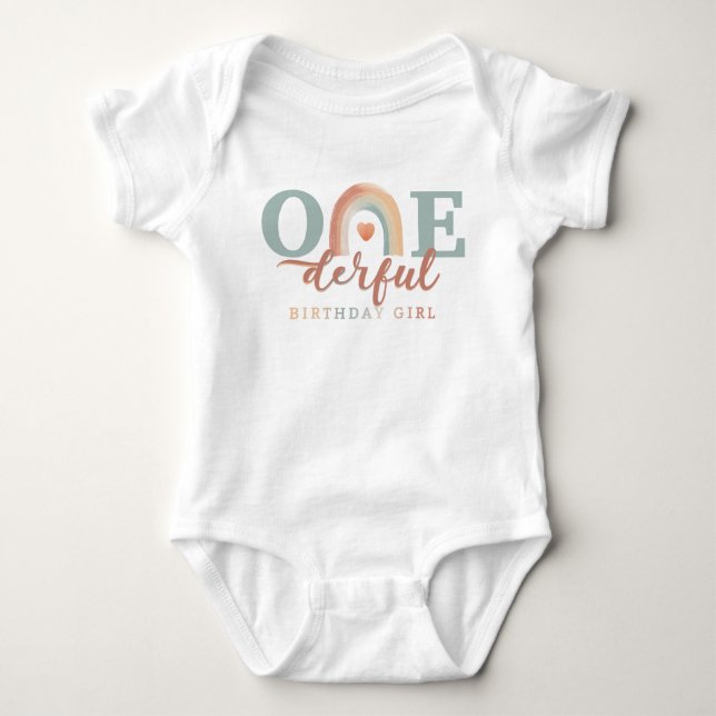 Body Para Bebé Boho Rainbow Maravilloso Chica de cumpleaños Baby  (Anverso)