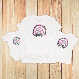 Body Para Bebé Boho Rainbow Mini, mami y yo color Personalizable