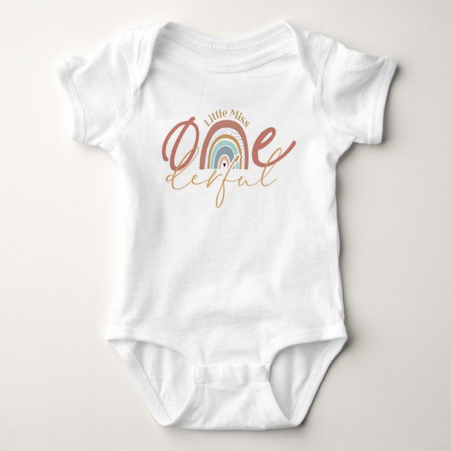 Body Para Bebé Boho Rainbow - Pequeña Onederful (Anverso)