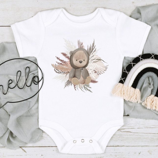 Body Para Bebé Boho Teddy Bear Baby Bodysuit (Subido por el creador)